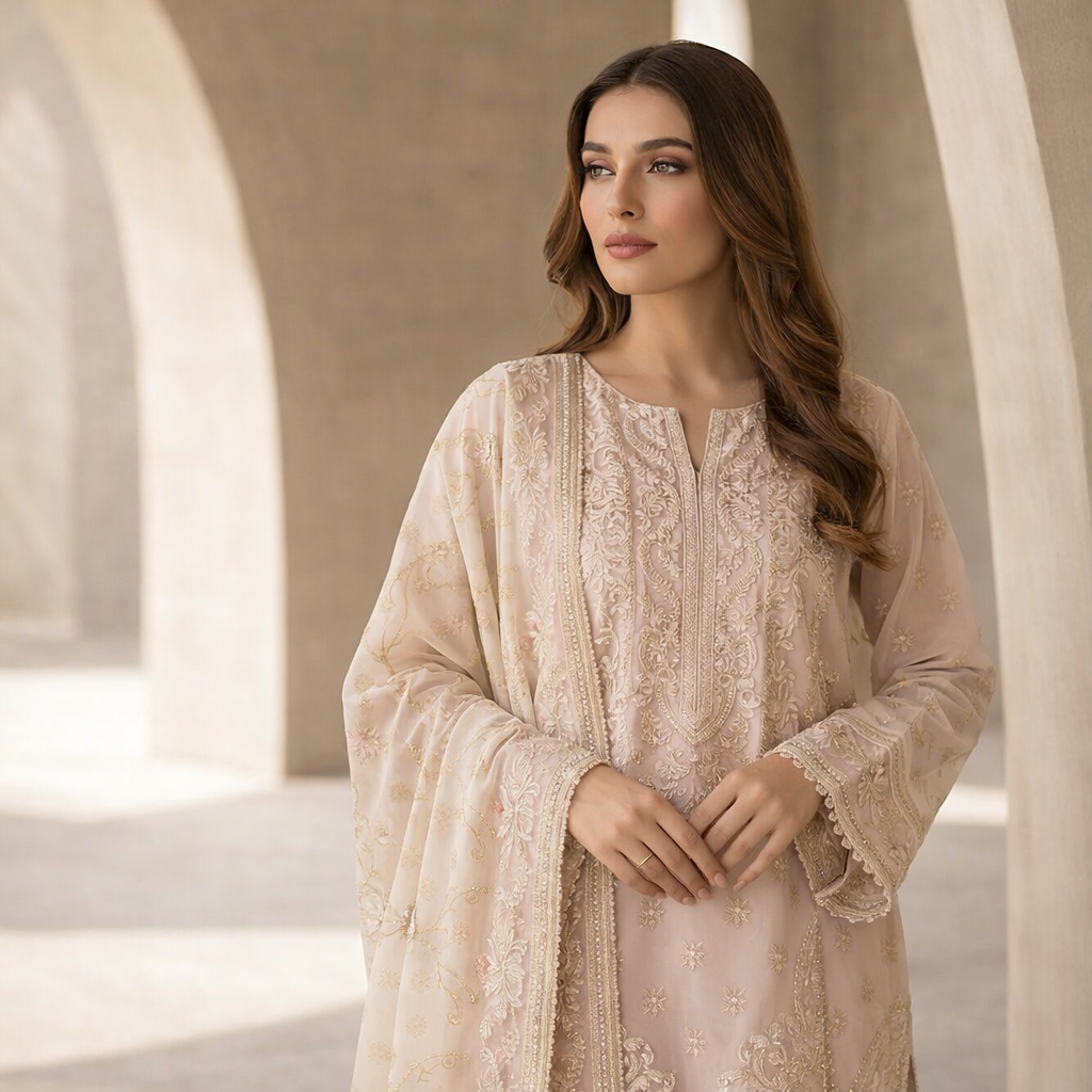 pakistani embroidered dresses online Top Pakistani Designer Dresses Online Shopping With Free Shipping and Free Custom Tailoring