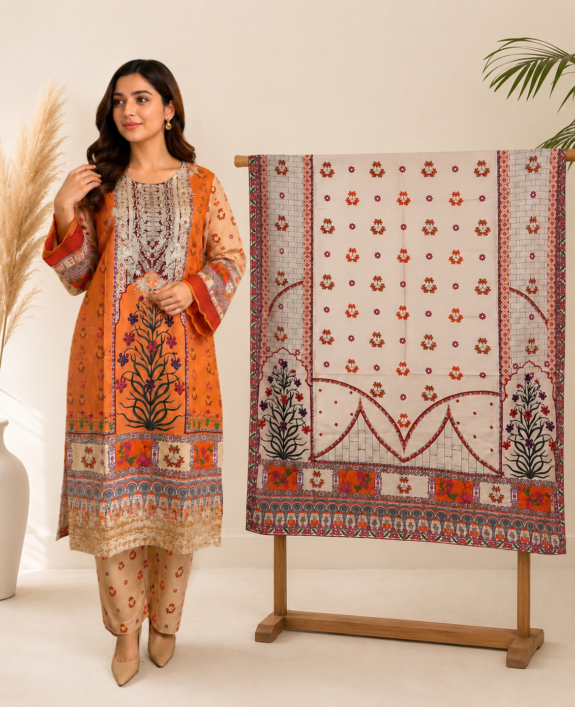 ZAROORI Premium Pure Cotton 3-Piece Suit – Article ZR-320 ZAROORI