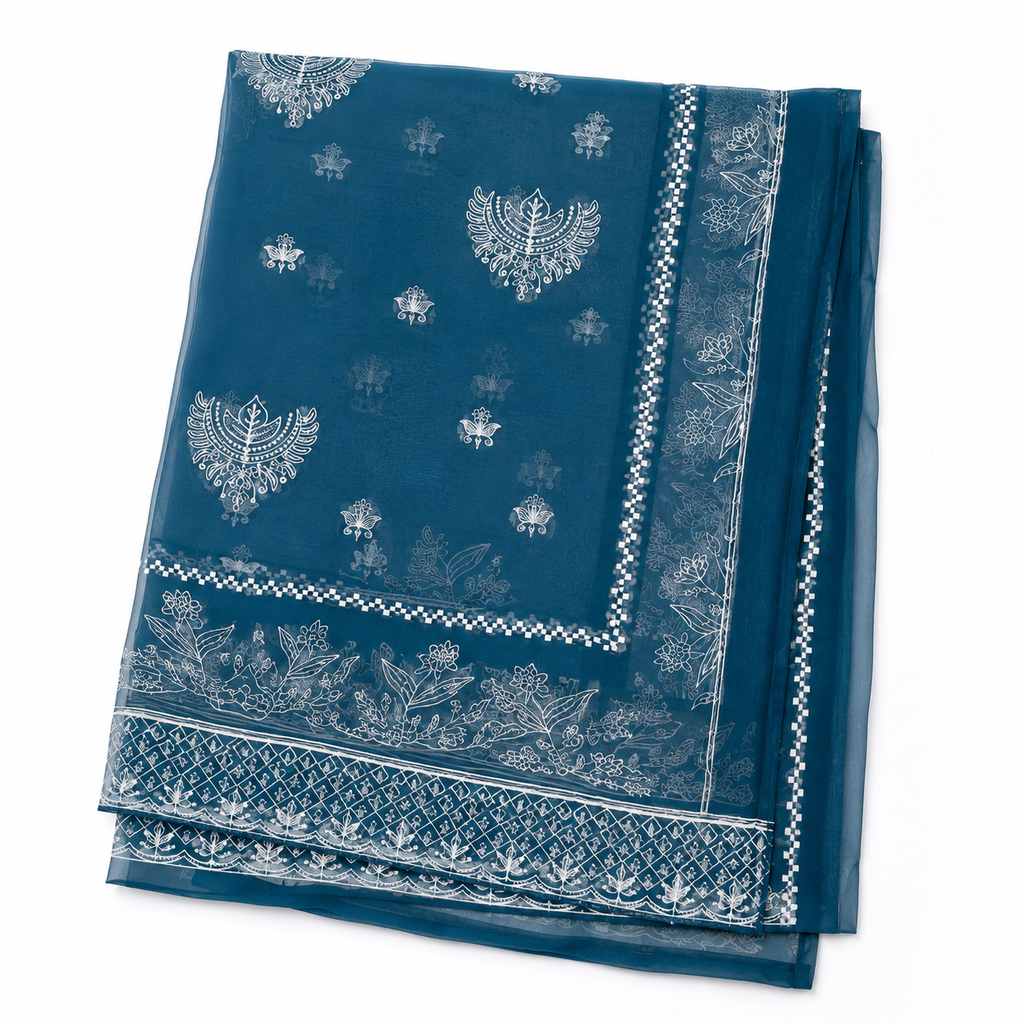 ZAROORI Premium Pure Cotton 3-Piece Embroidered Suit – ZR-010 ZAROORI