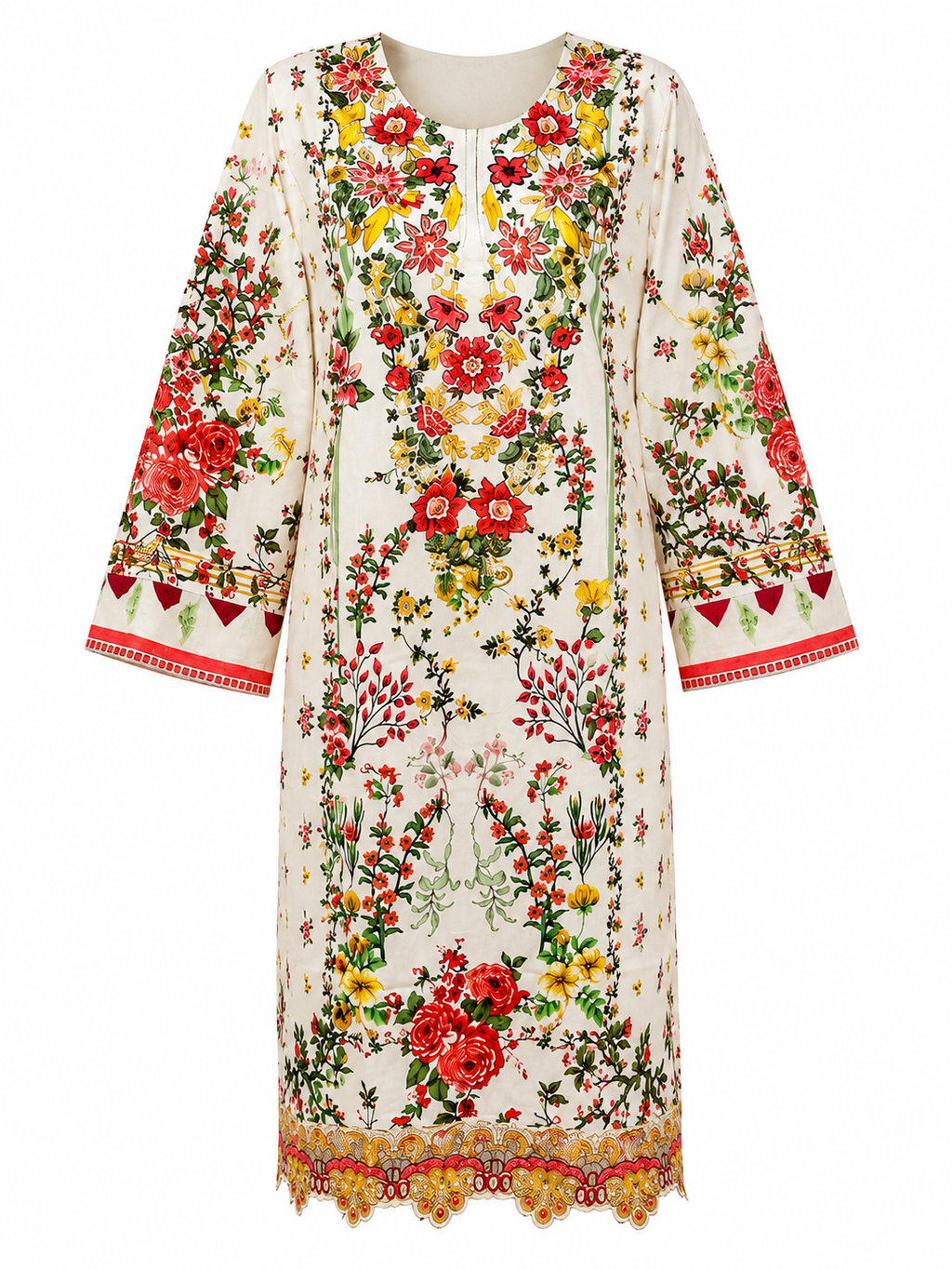 ZAROORI Premium Cotton 3-Piece Printed Suit – ZR-01 ZAROORI