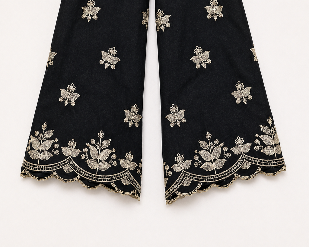 ZAROORI Luxury Black Embroidered 3-Piece Suit – ZR-006 ZAROORI