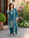 ZAROORI Premium Cotton 3-Piece Embroidered Suit – ZR-003 ZAROORI
